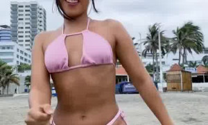 Caroline Escobar Sexy on beach