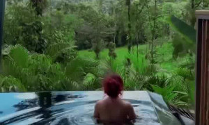 Demi Rose - Nude show in bathub outdoor