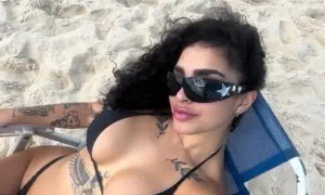 Bianca Censori sexy on beach So hot...